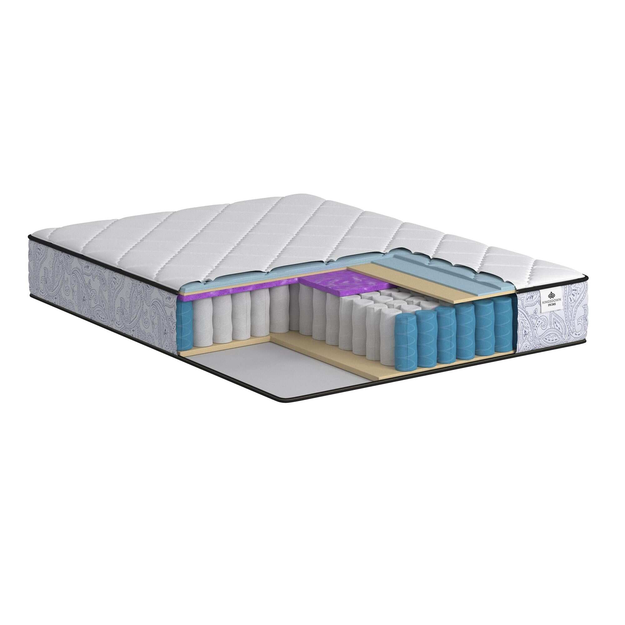 Prime Parkman Firm Innerspring Multi-Layered Comfort Cool Quilted Top 12-Inch Luxury Mattress with Set Option