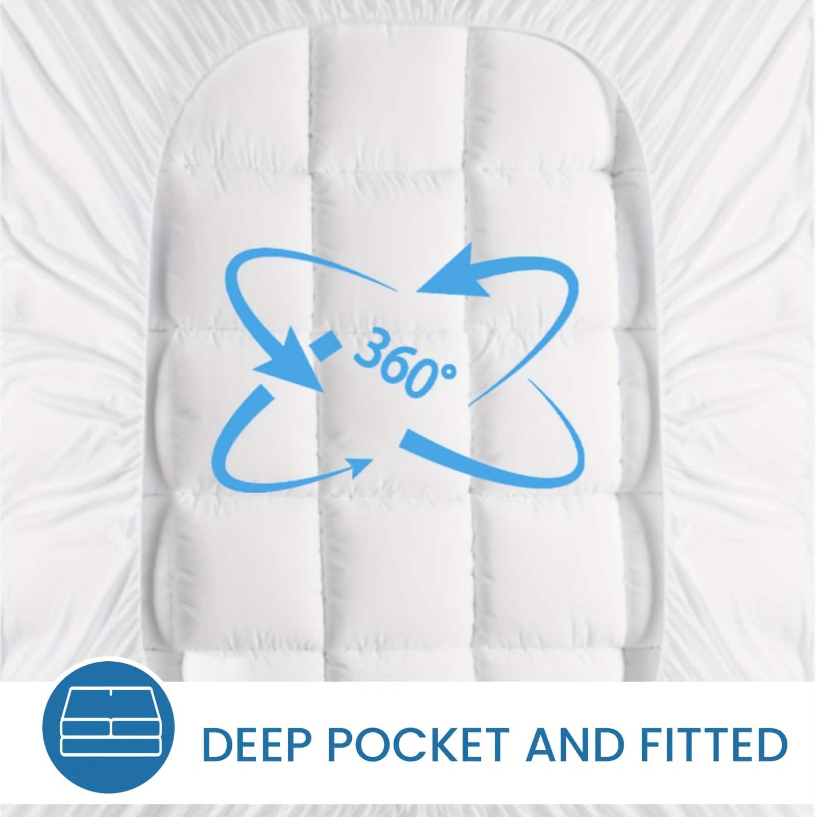 Extra Thick Mattress Topper | Soft Cotton Quilted Pad