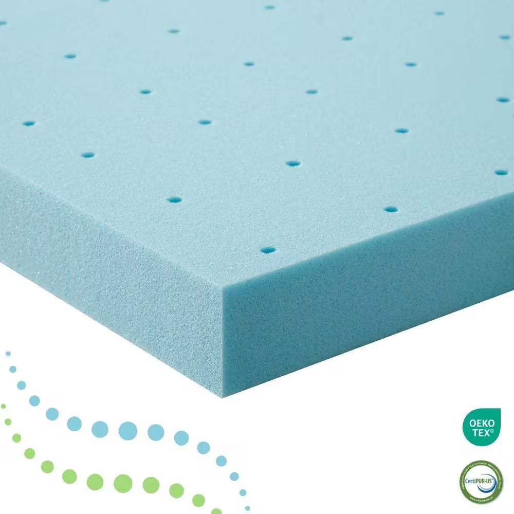 Cooling Gel Memory Foam Mattress Topper : 2 In. Twin Size : Medium Firm : Centaur-Us Certified
