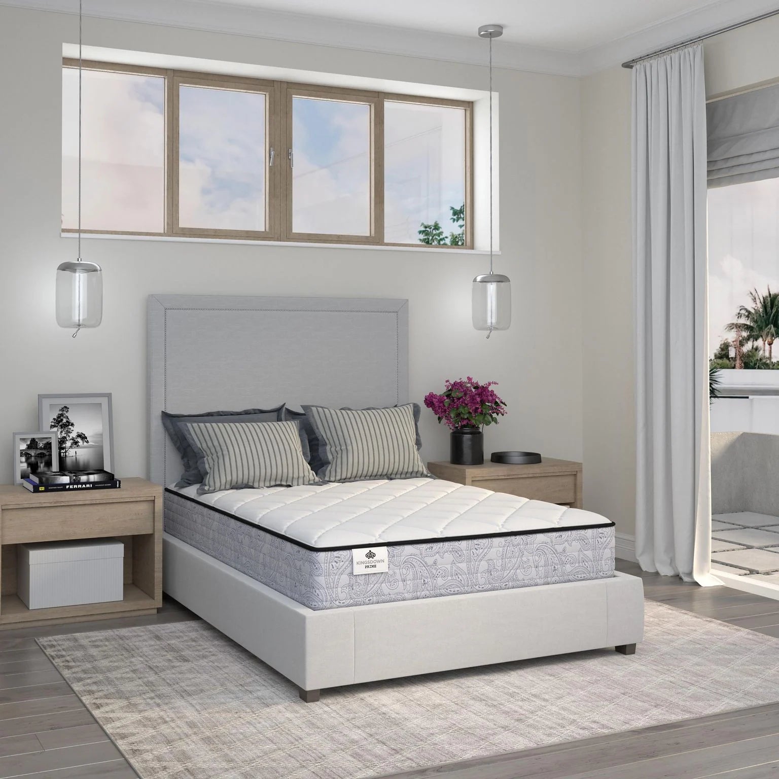 Prime Parkman Firm Innerspring Multi-Layered Comfort Cool Quilted Top 12-Inch Luxury Mattress with Set Option