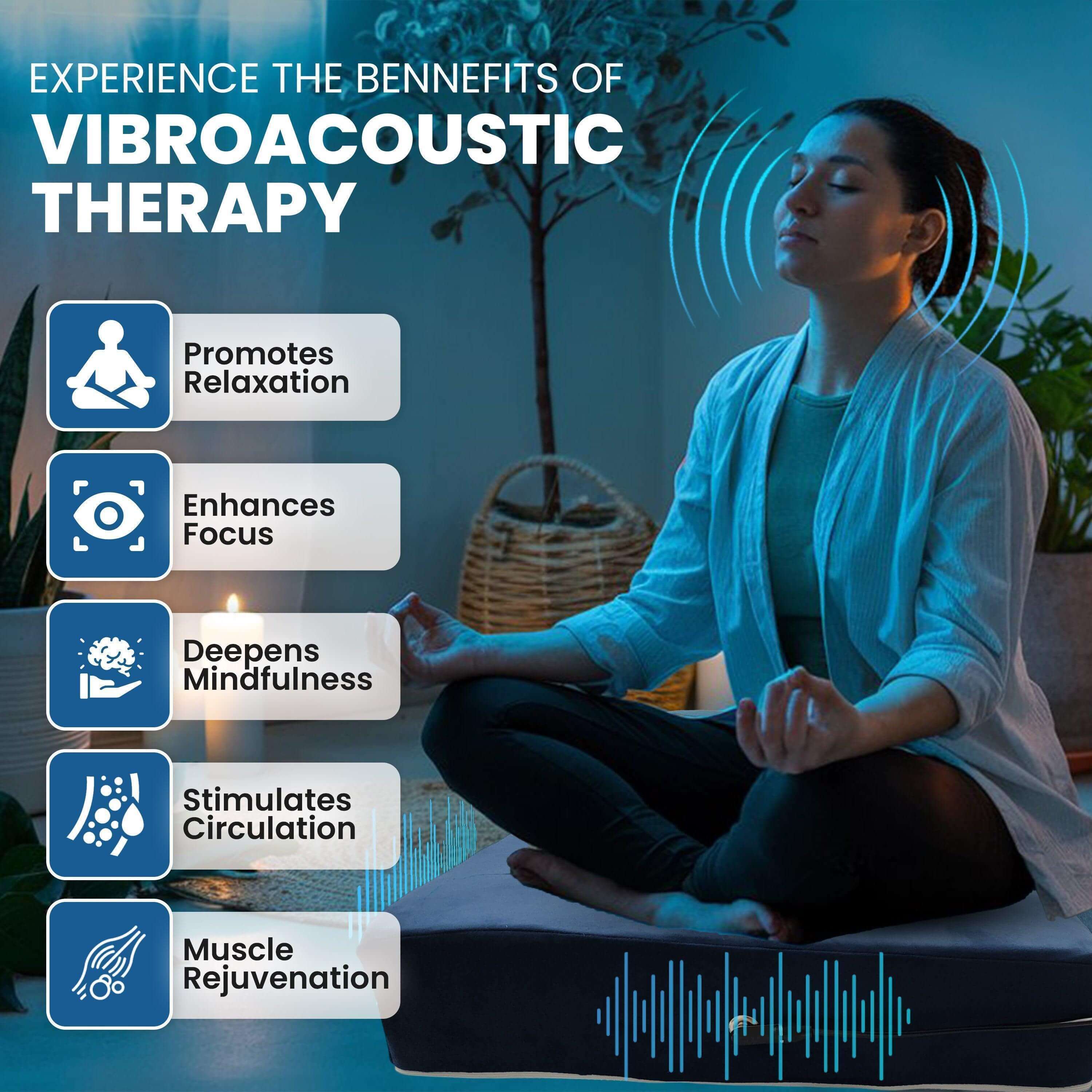 Premium Vibroacoustic Meditation Cushion Bundle