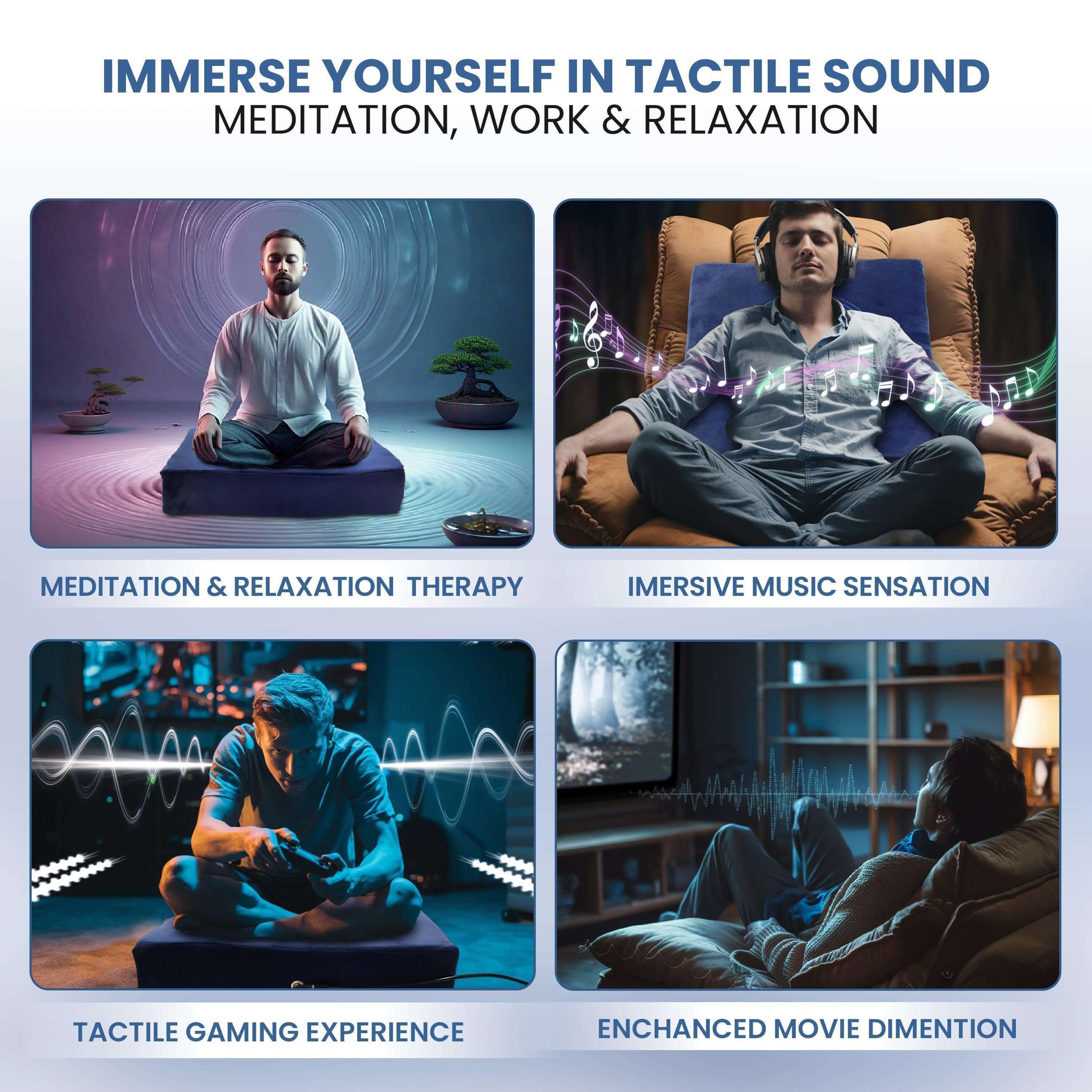 Premium Vibroacoustic Meditation Cushion Bundle