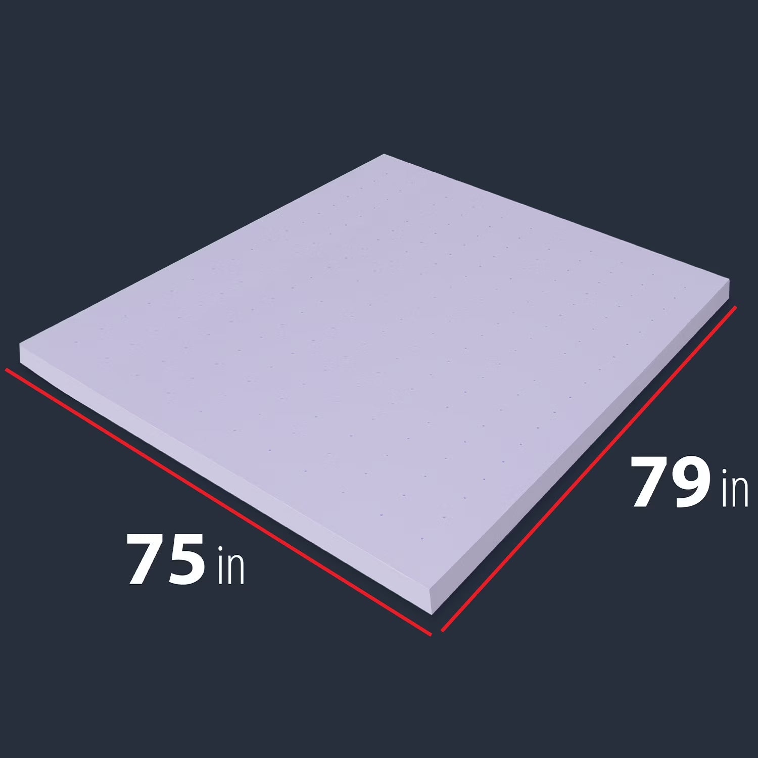 3 Inch King Memory Foam Mattress Topper, Relaxing Infused Lavender Scent, Extra Soft, Ventilated Air Flow
