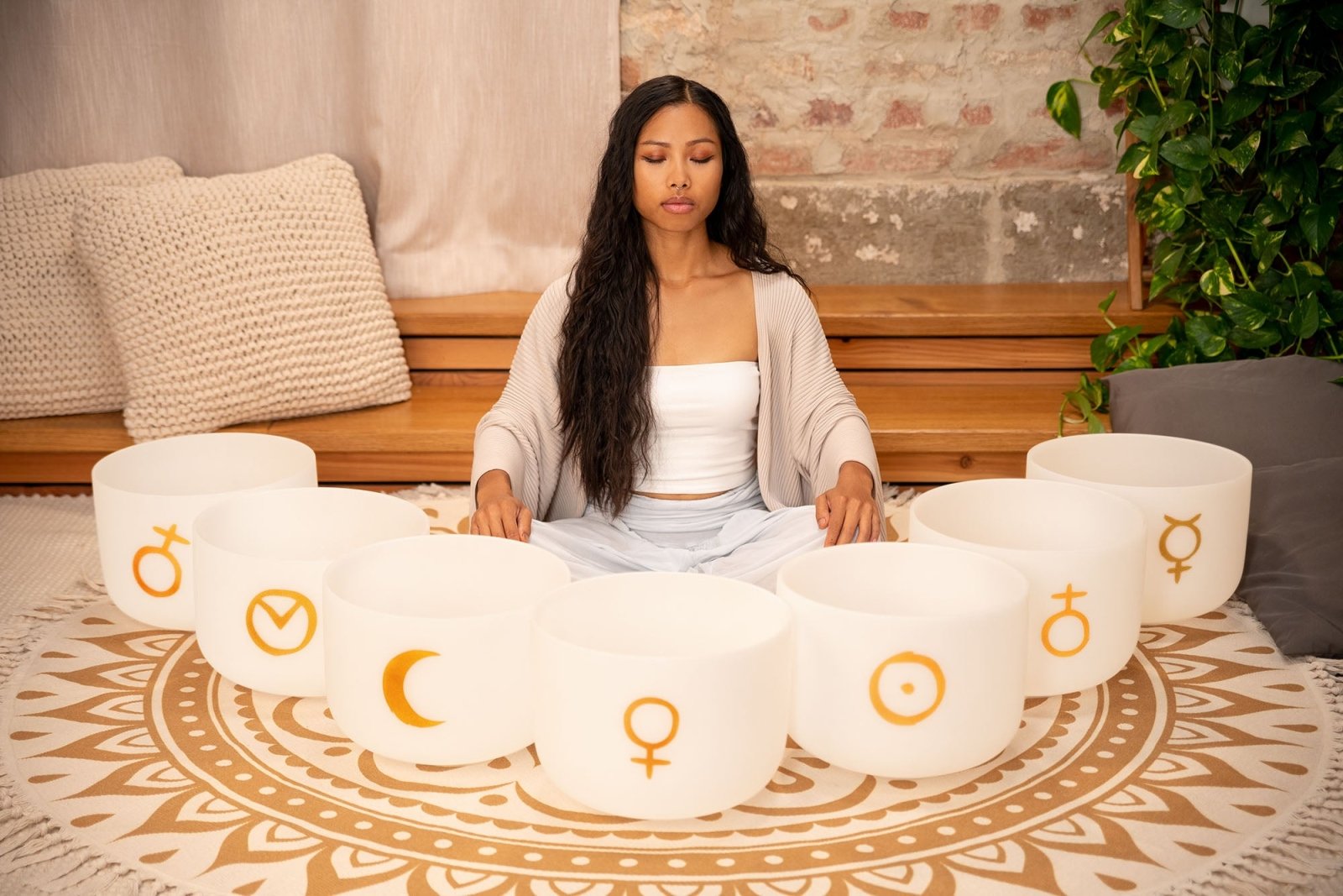 7 Planetary Crystal Singing Bowls | Cosmic Chakra Set