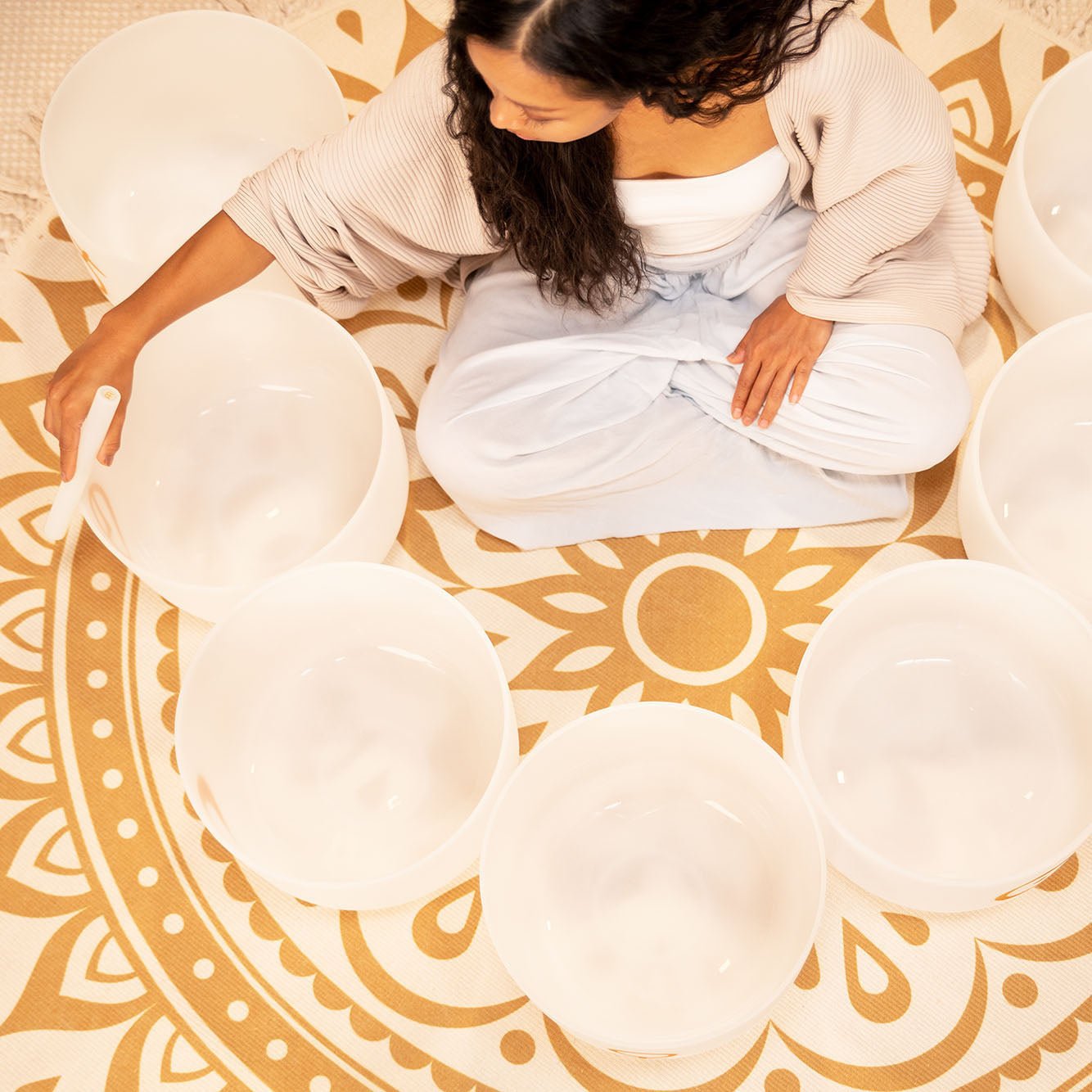 7 Planetary Crystal Singing Bowls | Cosmic Chakra Set