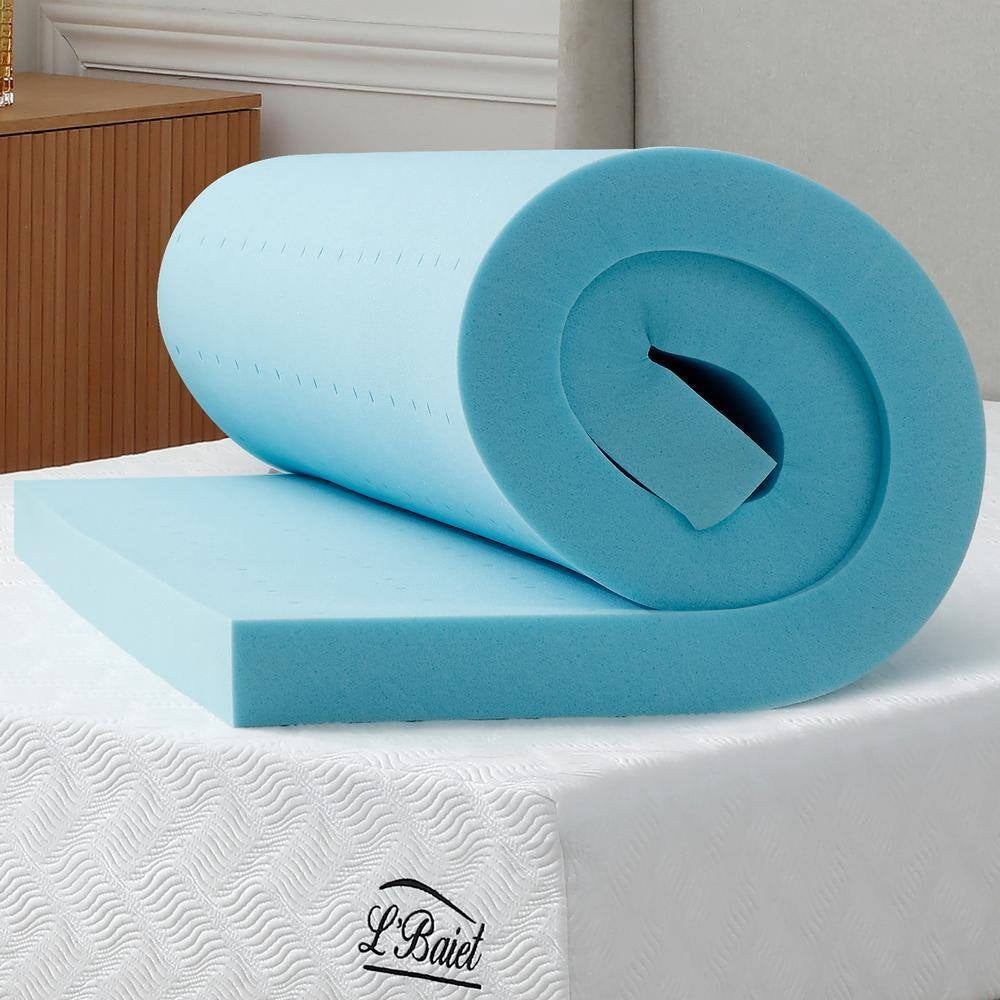 Cooling Gel Memory Foam Mattress Topper : 2 In. Twin Size : Medium Firm : Centaur-Us Certified
